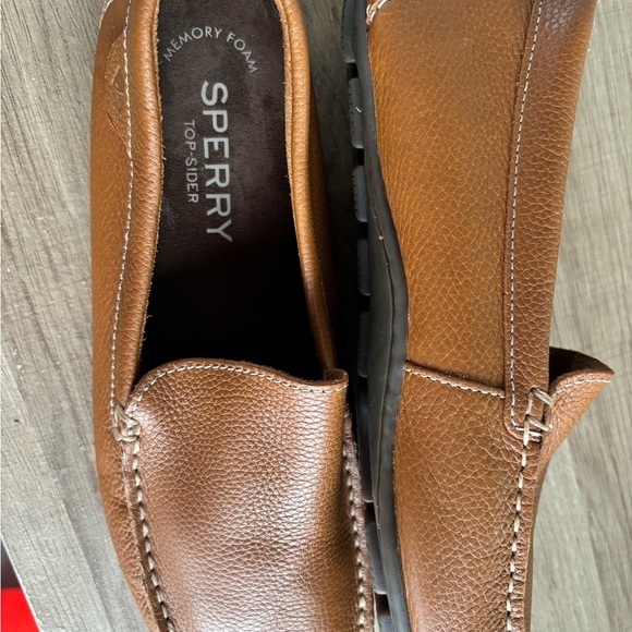 Sperry Tan Leather Slip-On Loafers - Picture 3 of 7